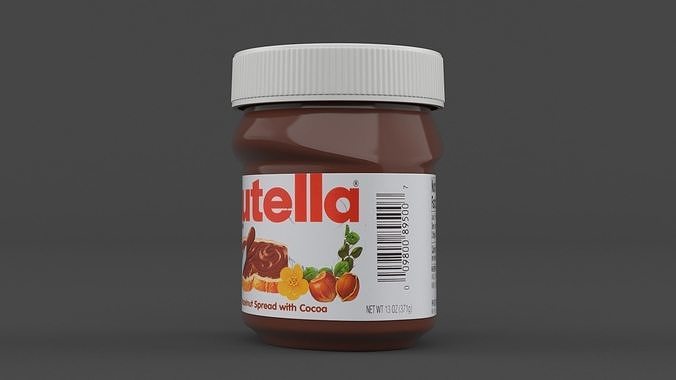 Nutella Hazelnut Spread with Cocoa 3D model 5