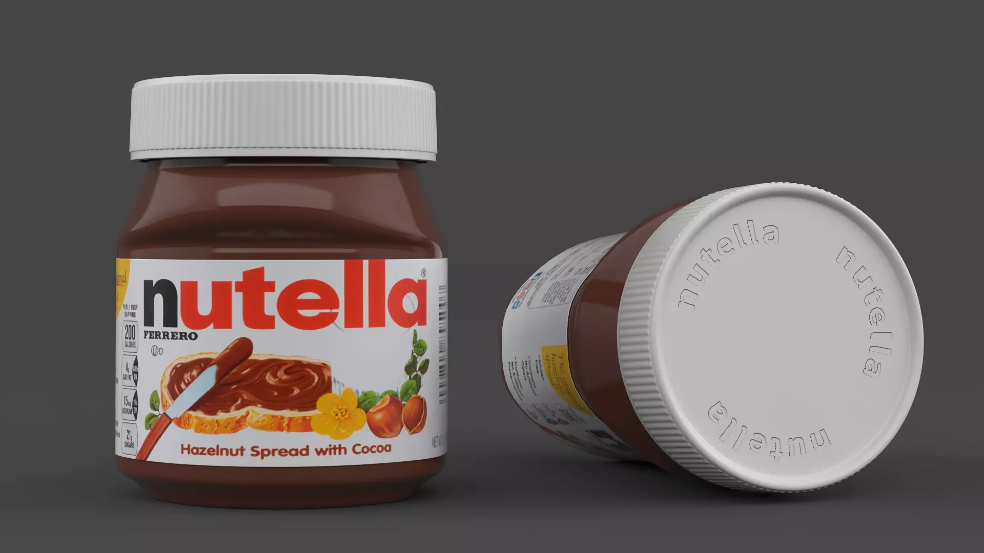 Nutella Hazelnut Spread with Cocoa 3D model