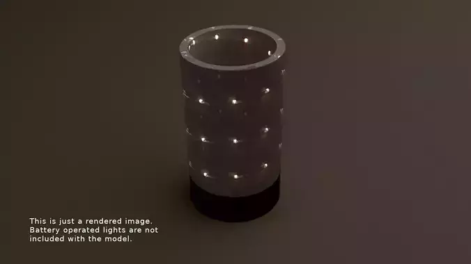 Light up vase 3D print model