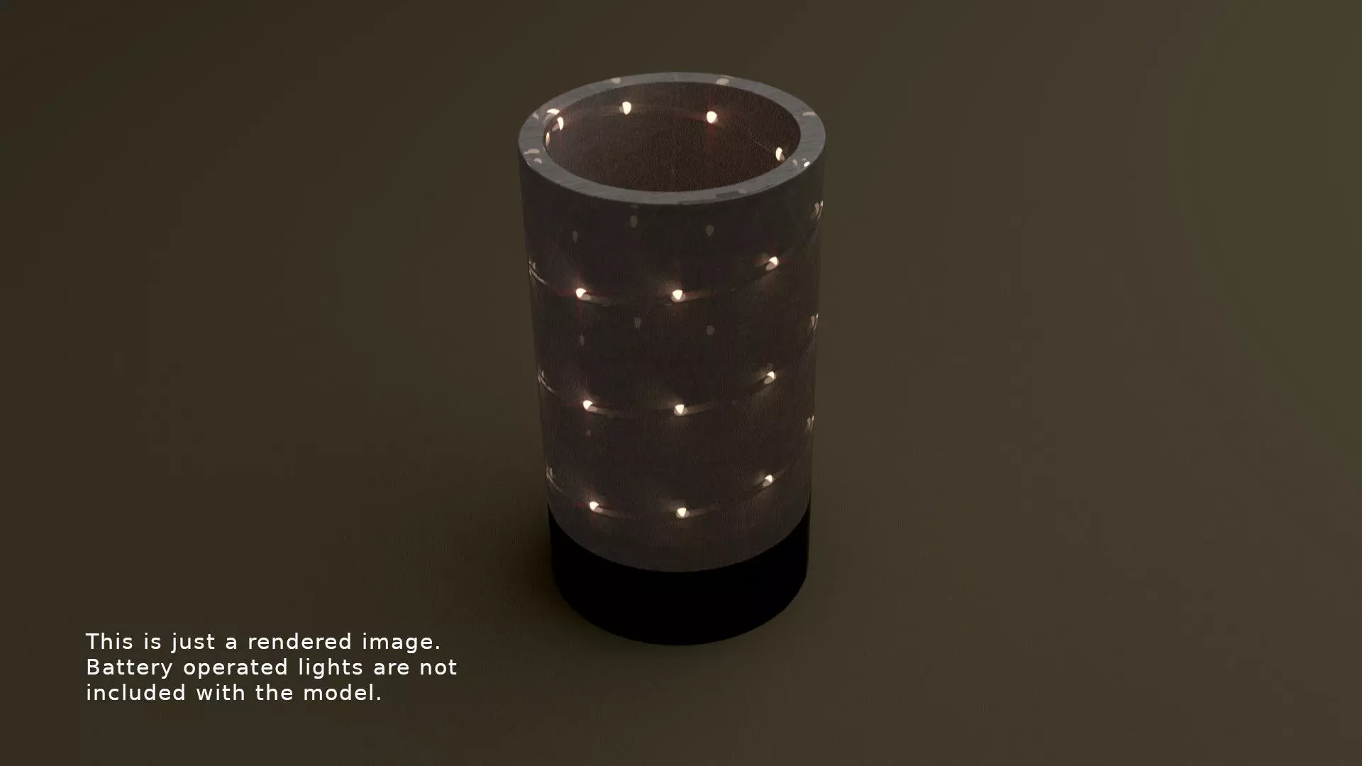 Light up vase 3D print model_0