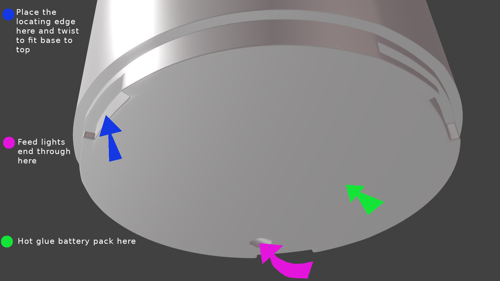 Light up vase 3D print model_3