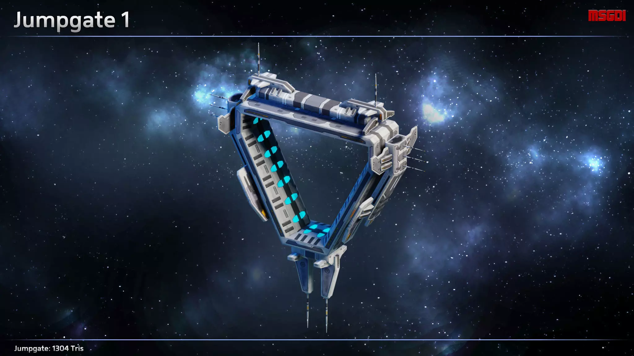 Spaceship Jumpgates II Low-poly 3D model_0
