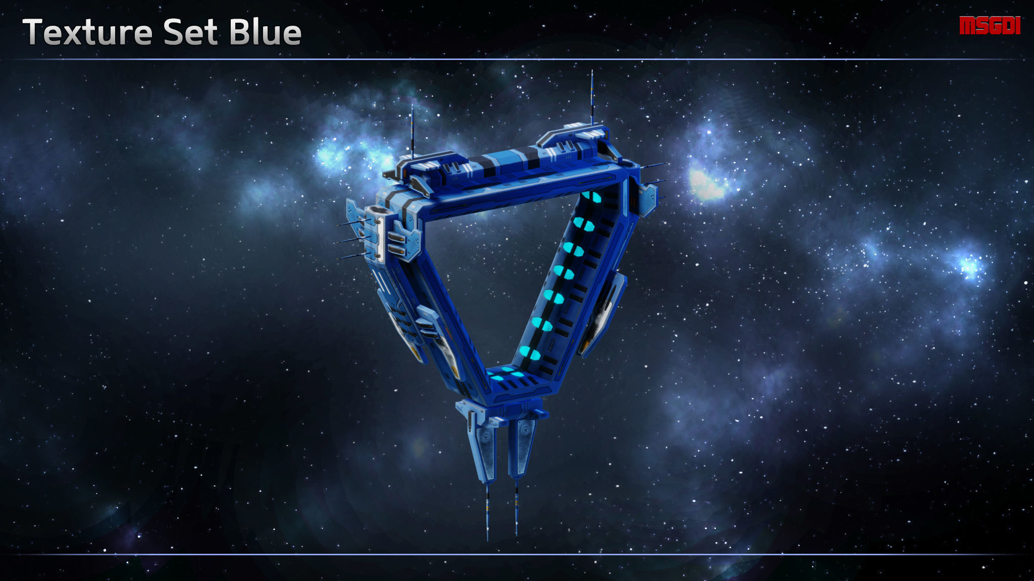 Spaceship Jumpgates II Low-poly 3D model_5