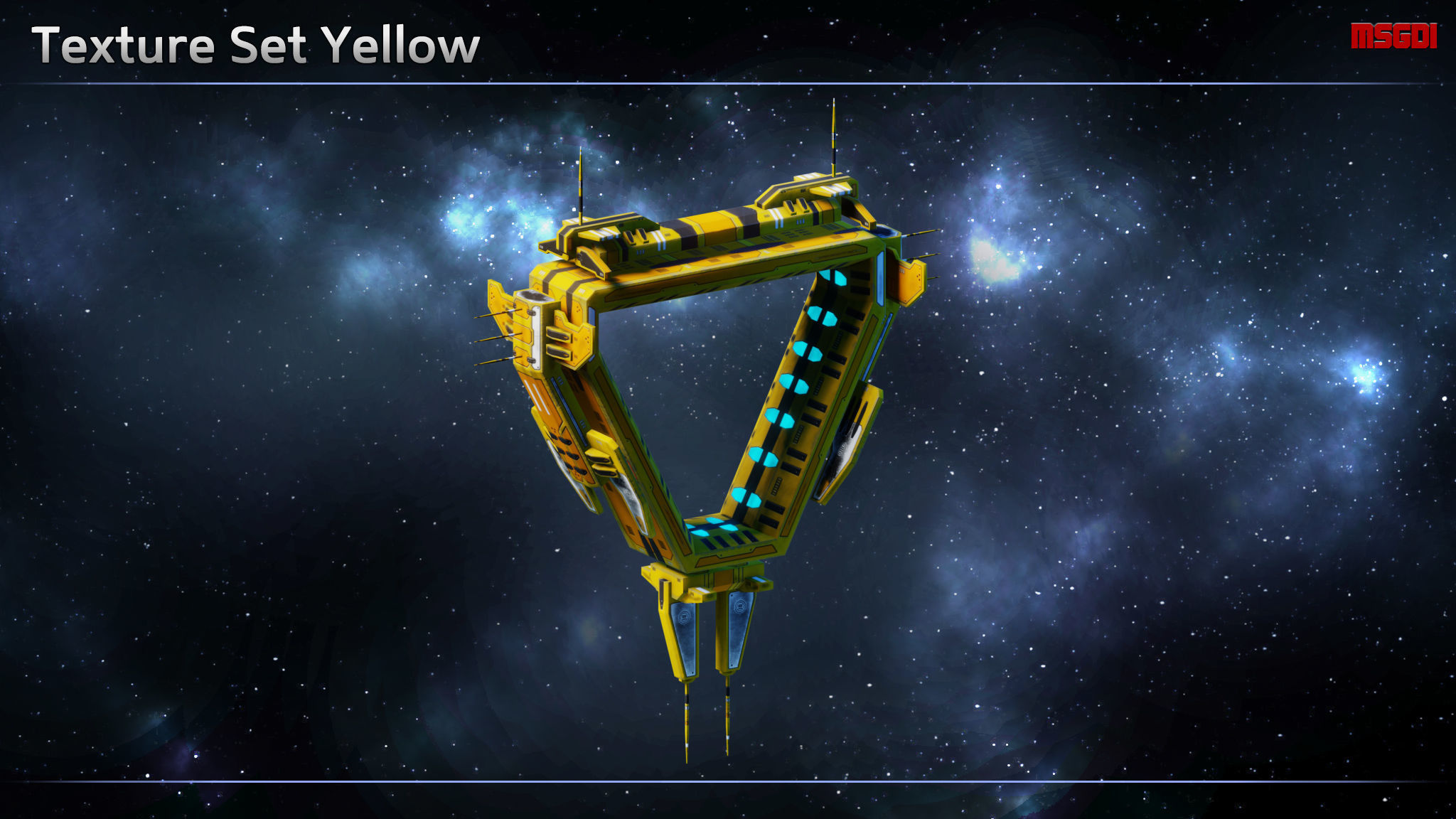 Spaceship Jumpgates II Low-poly 3D model_10