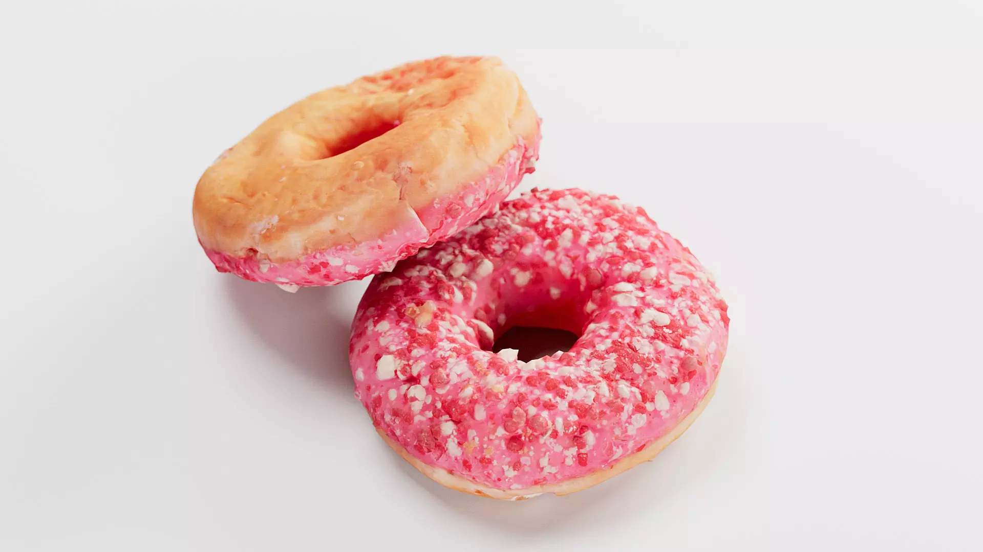 Strawberry Donut - 3D Scan Low-poly 3D model_0