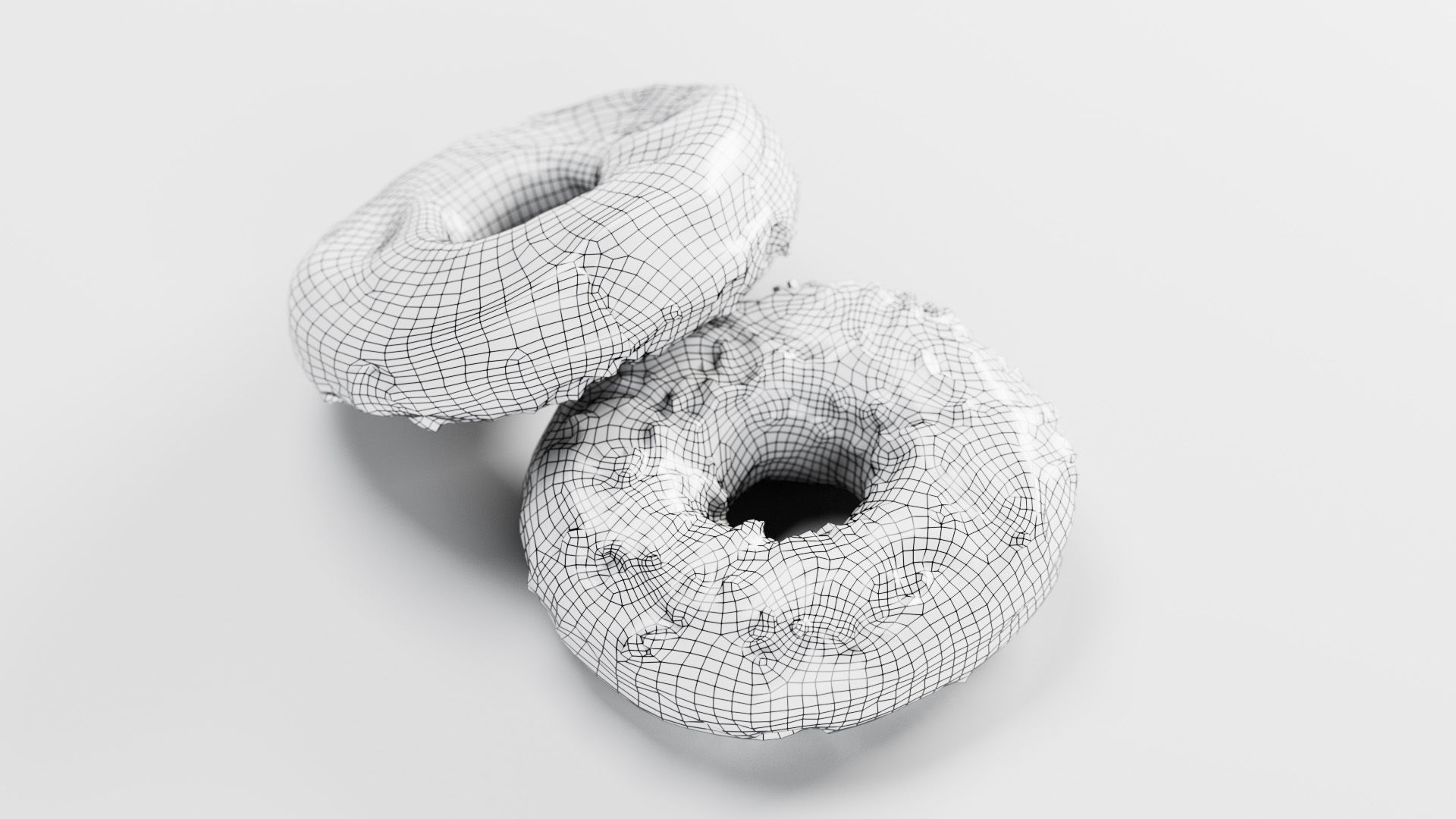 Strawberry Donut - 3D Scan Low-poly 3D model_4