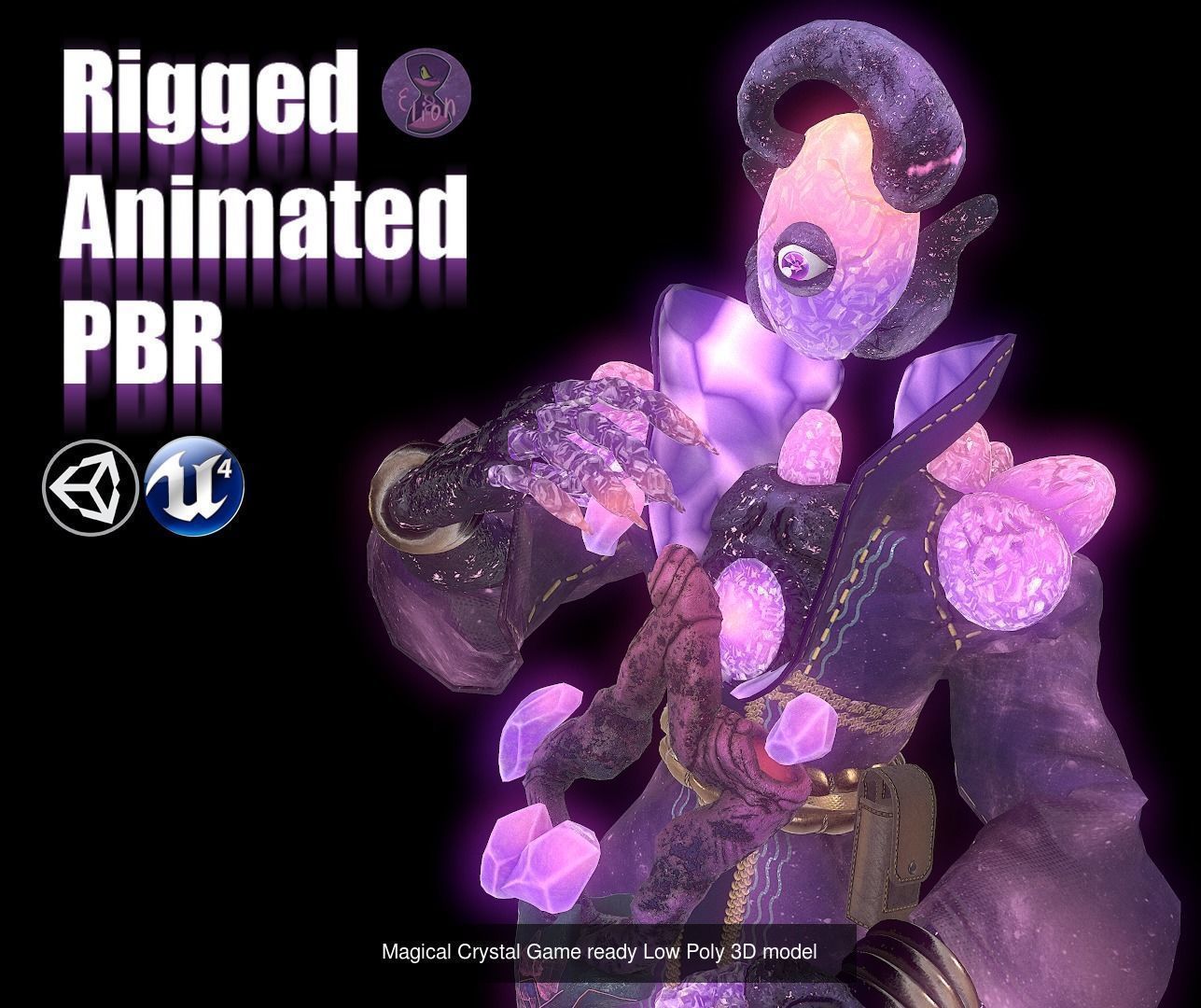 SUPER Crystal Monster PACK 3D Model Collection_18