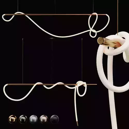 2 Luke Lamp Pendant light -Tracer Bar 6 -8 ft-  2lights -5mat  3D model