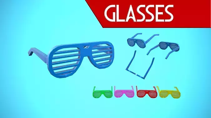 GLASSES 01 - CARTOON STYLIZED Low-poly 3D model