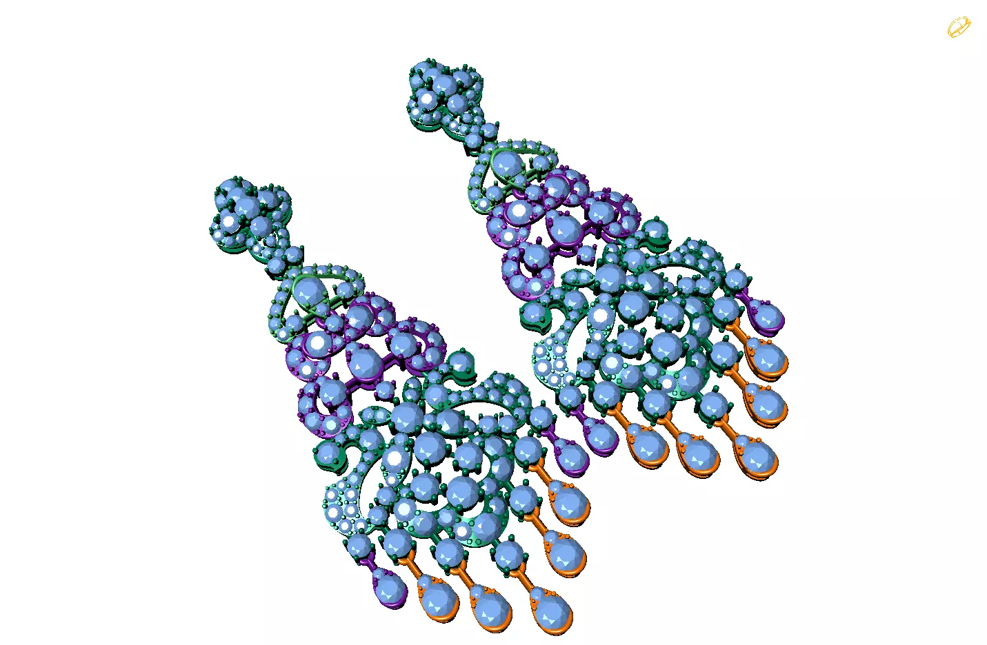 women earing 3D print model_0