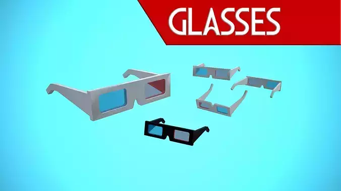 GLASSES 05 - CARTOON STYLIZED Low-poly 3D model