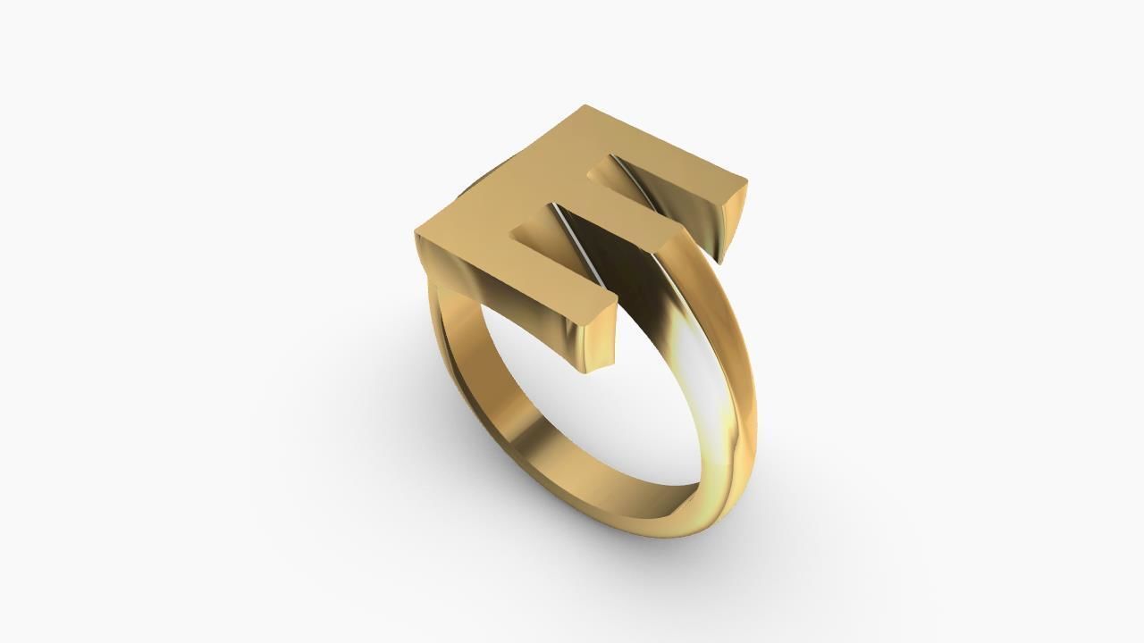 initial e ring 001 us size 9 3D print model_6