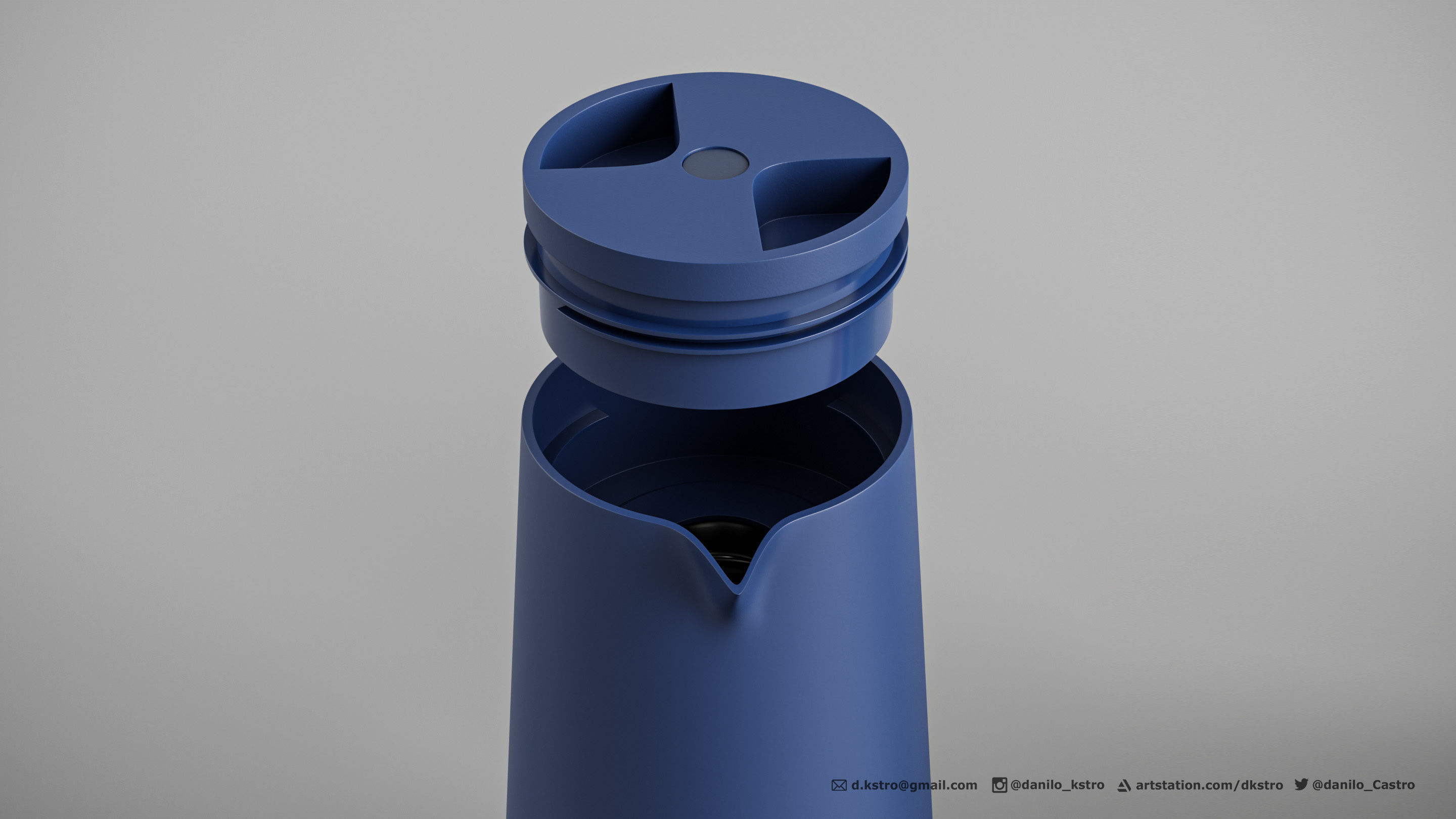 Coffee Bottle - 2k Textures 3D model_2