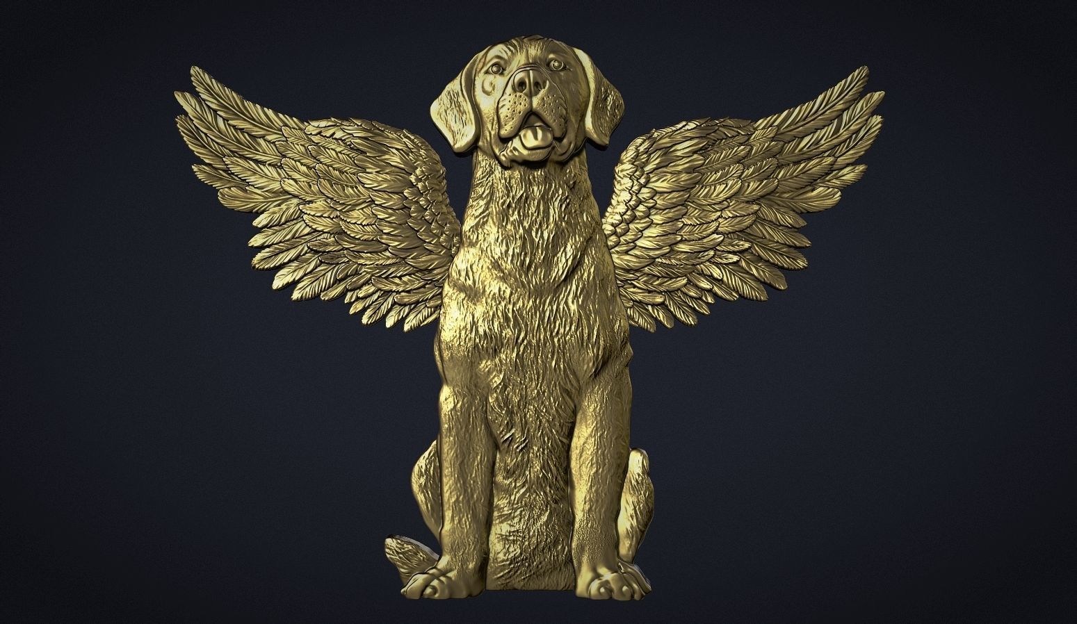 Winged Dog 3D print model_12