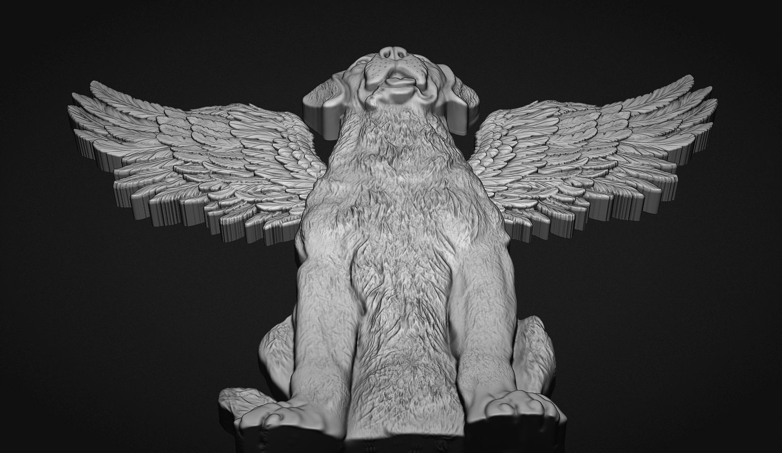 Winged Dog 3D print model_5