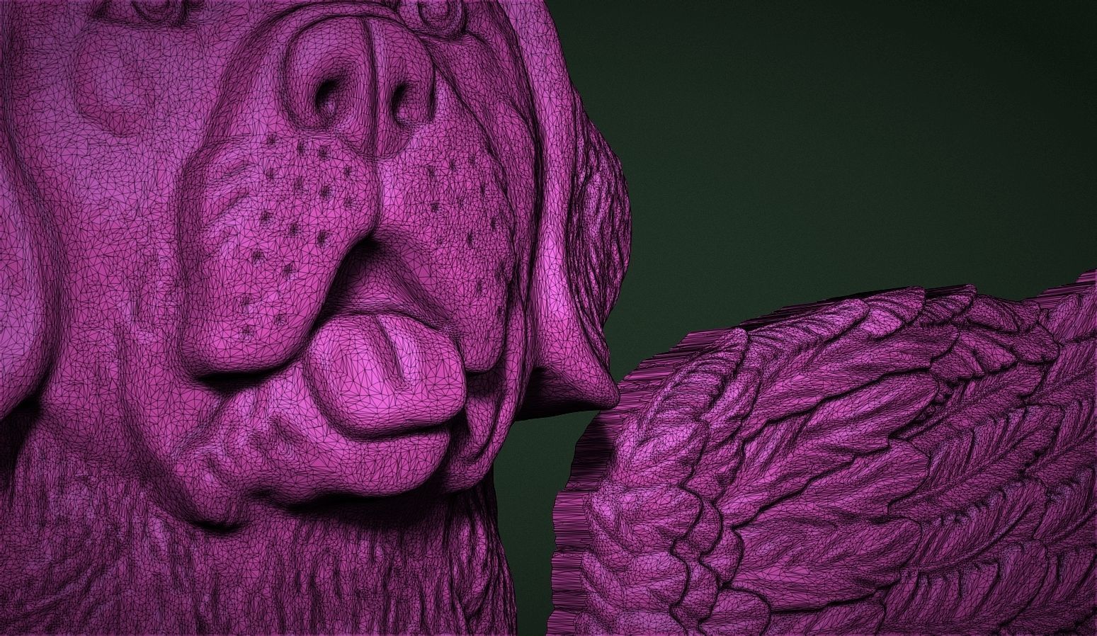 Winged Dog 3D print model_9