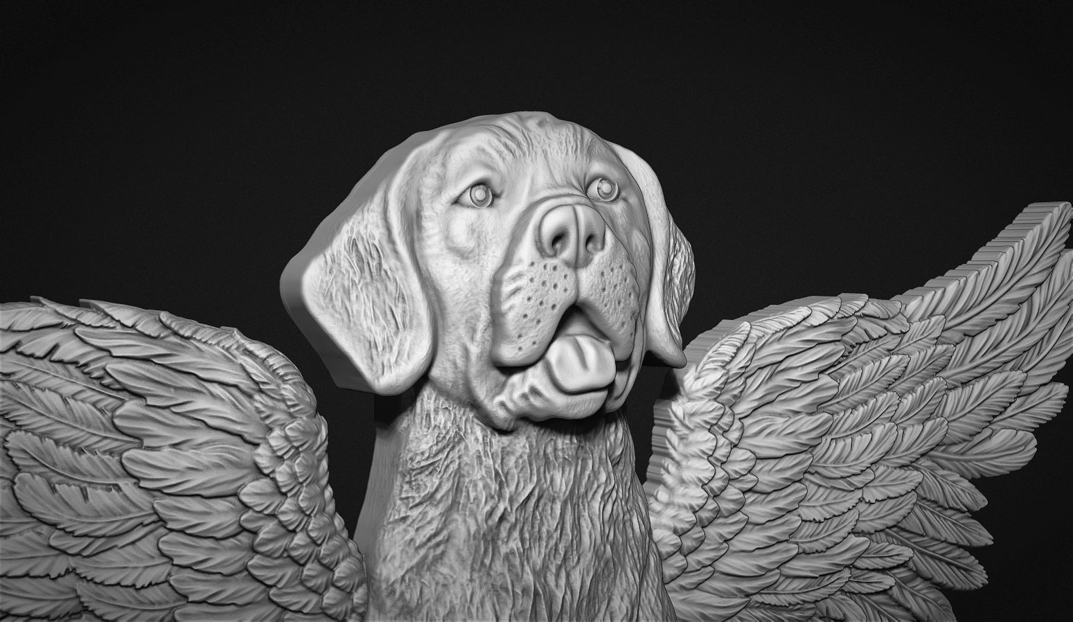 Winged Dog 3D print model_10