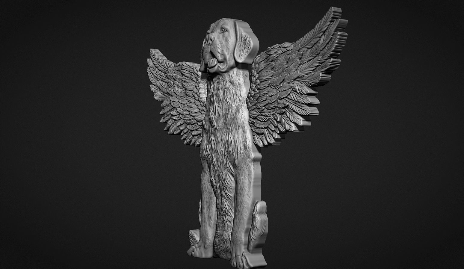 Winged Dog 3D print model_4
