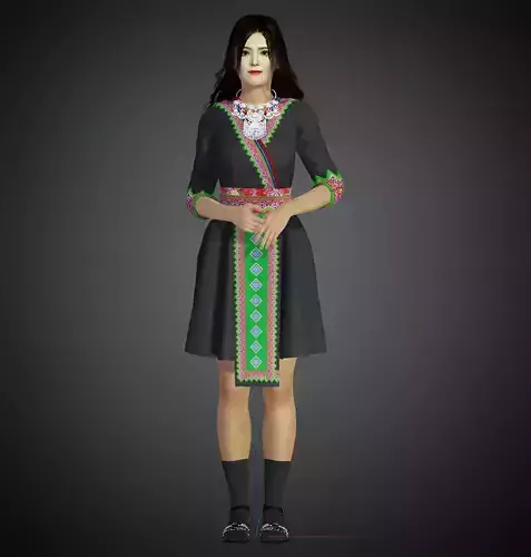 Khaub ncaw hmoob 3D For iclone 3D model