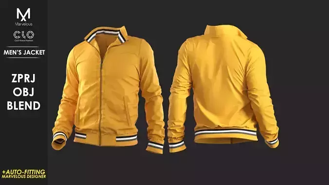 Mens Jacket 1 - Marvelous - CLO Project file 
