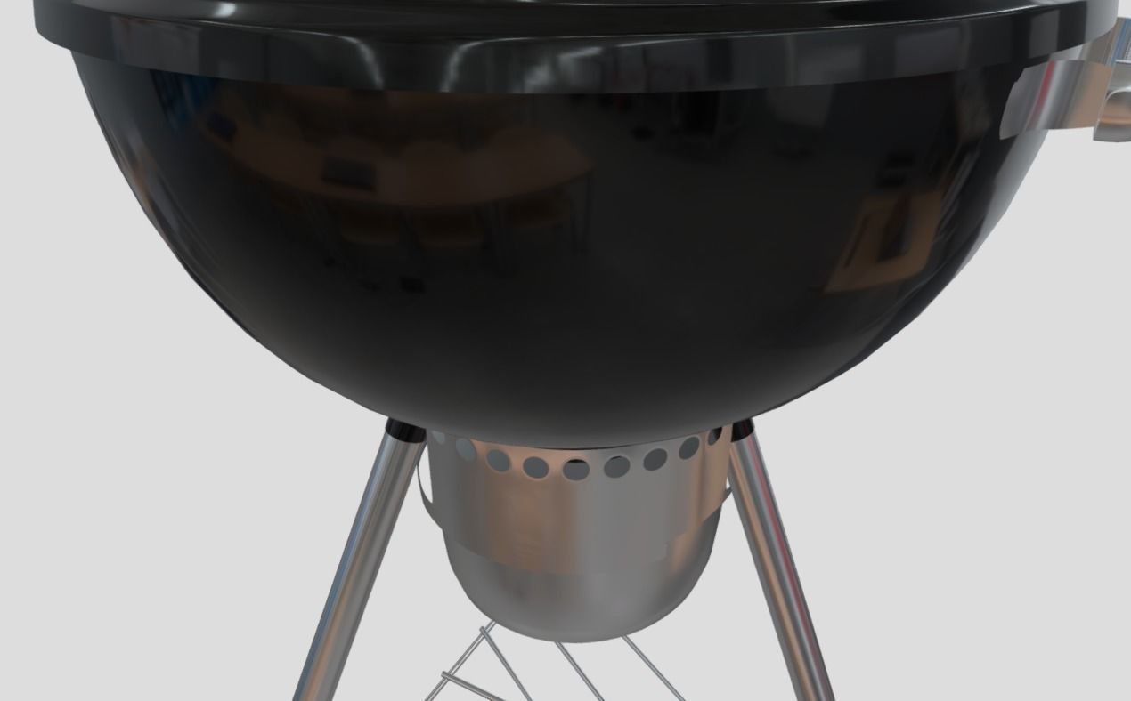 Charcoal Grill Barbecue 3D model_4