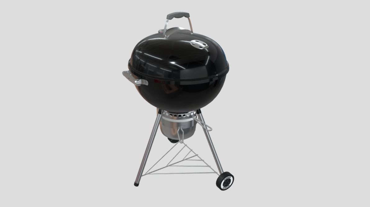 Charcoal Grill Barbecue 3D model_0