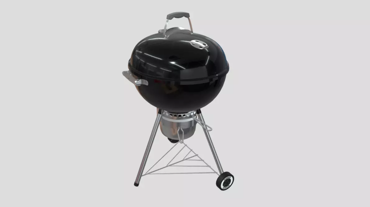 Charcoal Grill Barbecue 3D model_0