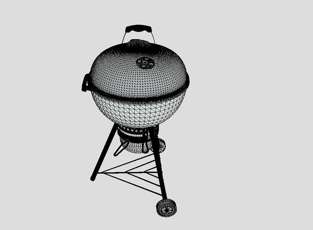 Charcoal Grill Barbecue 3D model_6