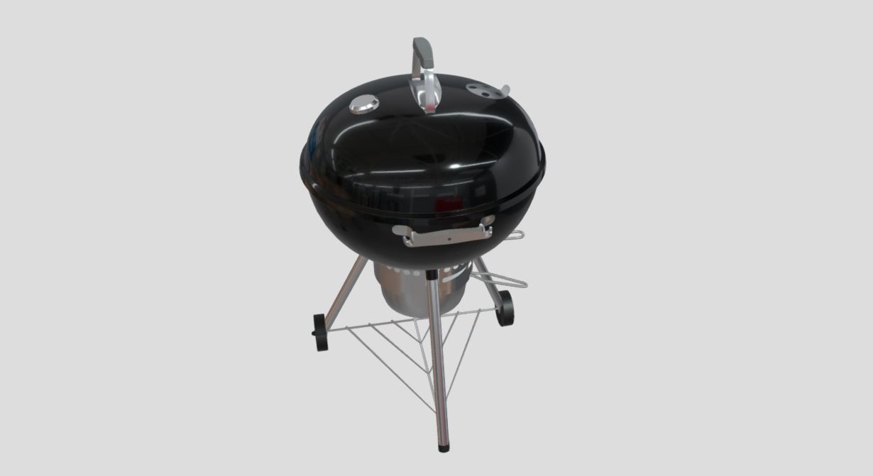 Charcoal Grill Barbecue 3D model_2
