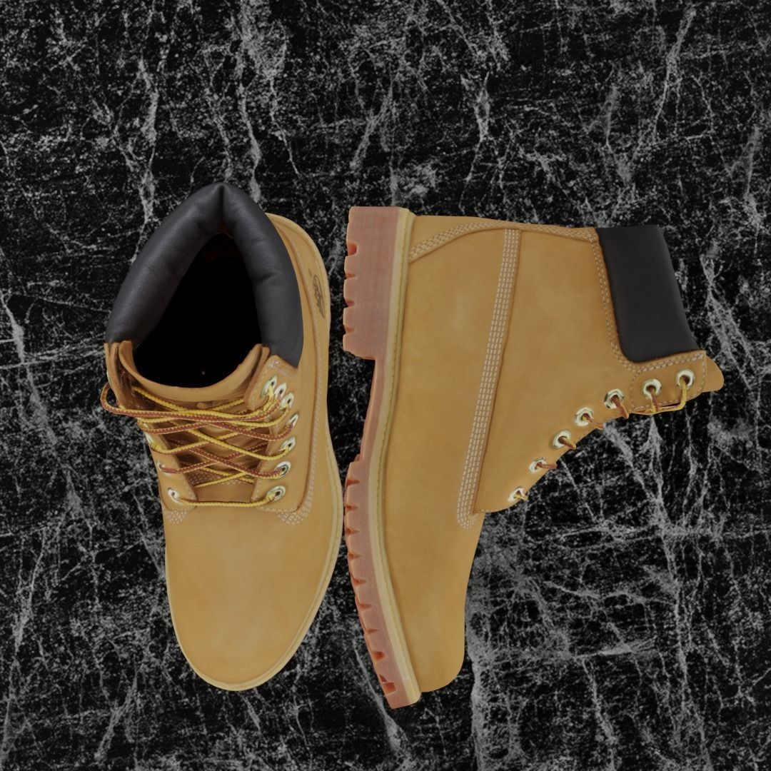 TIMBERLAND 3D SHOES - CAMEL Low-poly 3D model_1