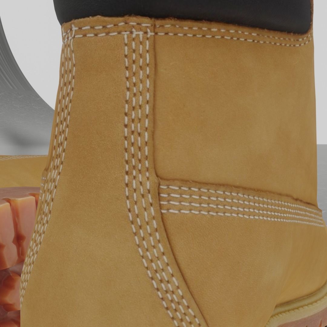 TIMBERLAND 3D SHOES - CAMEL Low-poly 3D model_8