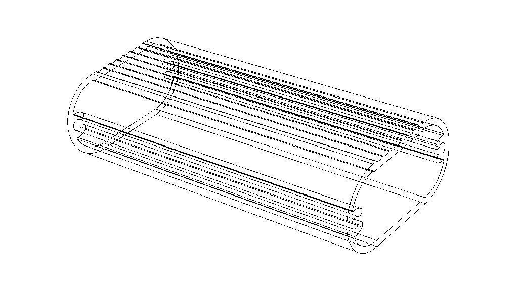Aluminum Extruded Oval Pipe Footrest MOD AL-054ap Low-poly 3D model_31