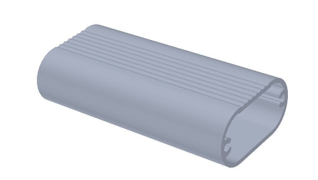 Aluminum Extruded Oval Pipe Footrest MOD AL-054ap Low-poly 3D model_28