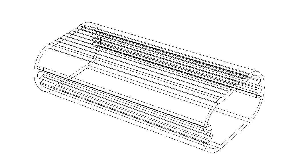 Aluminum Extruded Oval Pipe Footrest MOD AL-054ap Low-poly 3D model_27