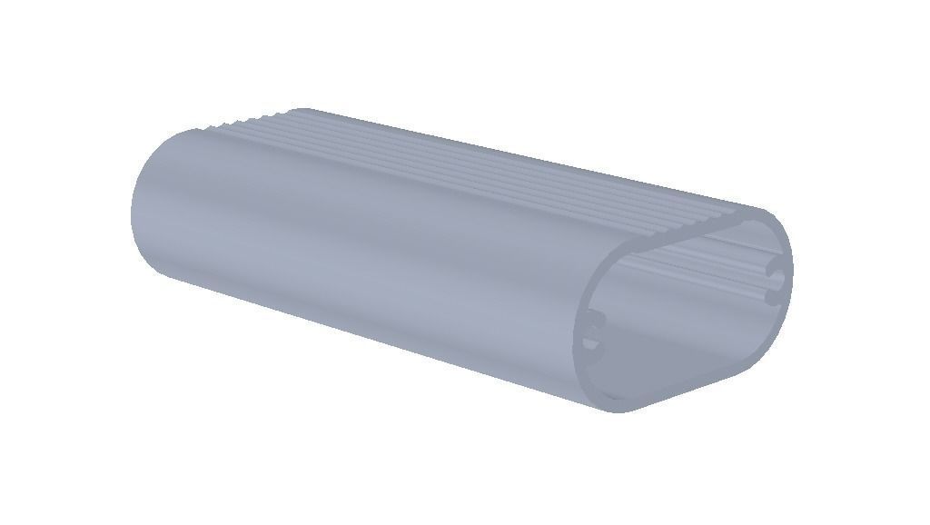 Aluminum Extruded Oval Pipe Footrest MOD AL-054ap Low-poly 3D model_36