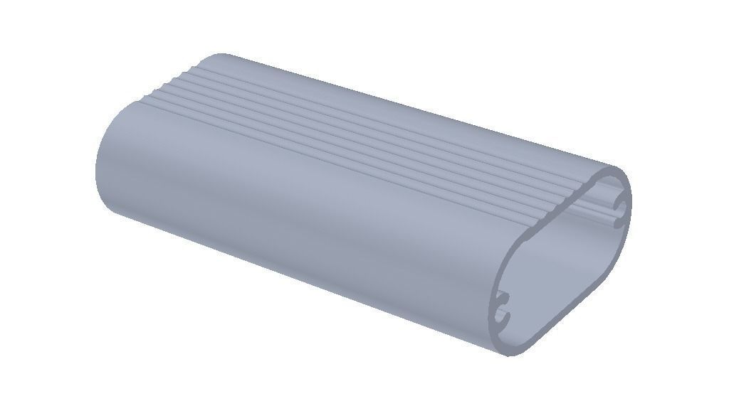 Aluminum Extruded Oval Pipe Footrest MOD AL-054ap Low-poly 3D model_32