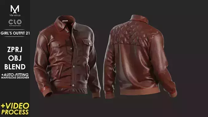 Free - Mens Jacket 2 - Marvelous Designer Free 3D model