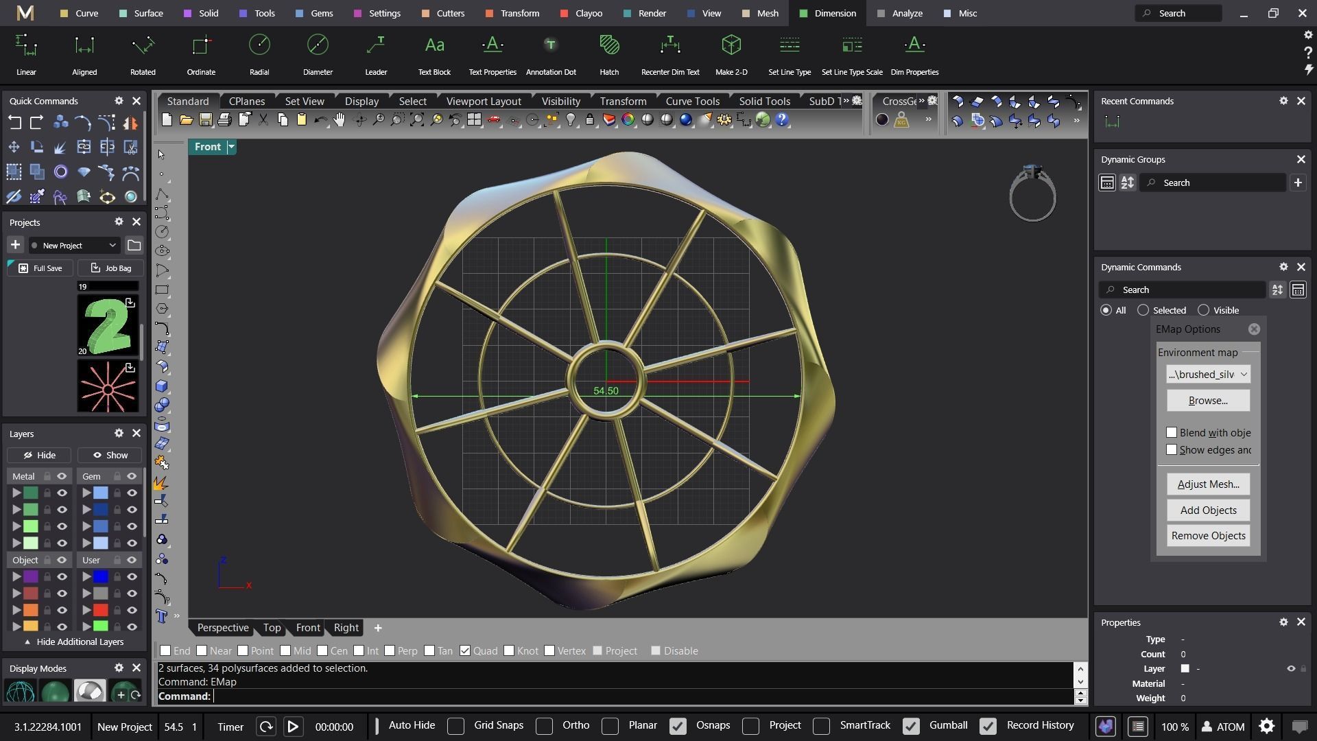 Fusion bangle code 701 in 4 sizes 3D print model_21