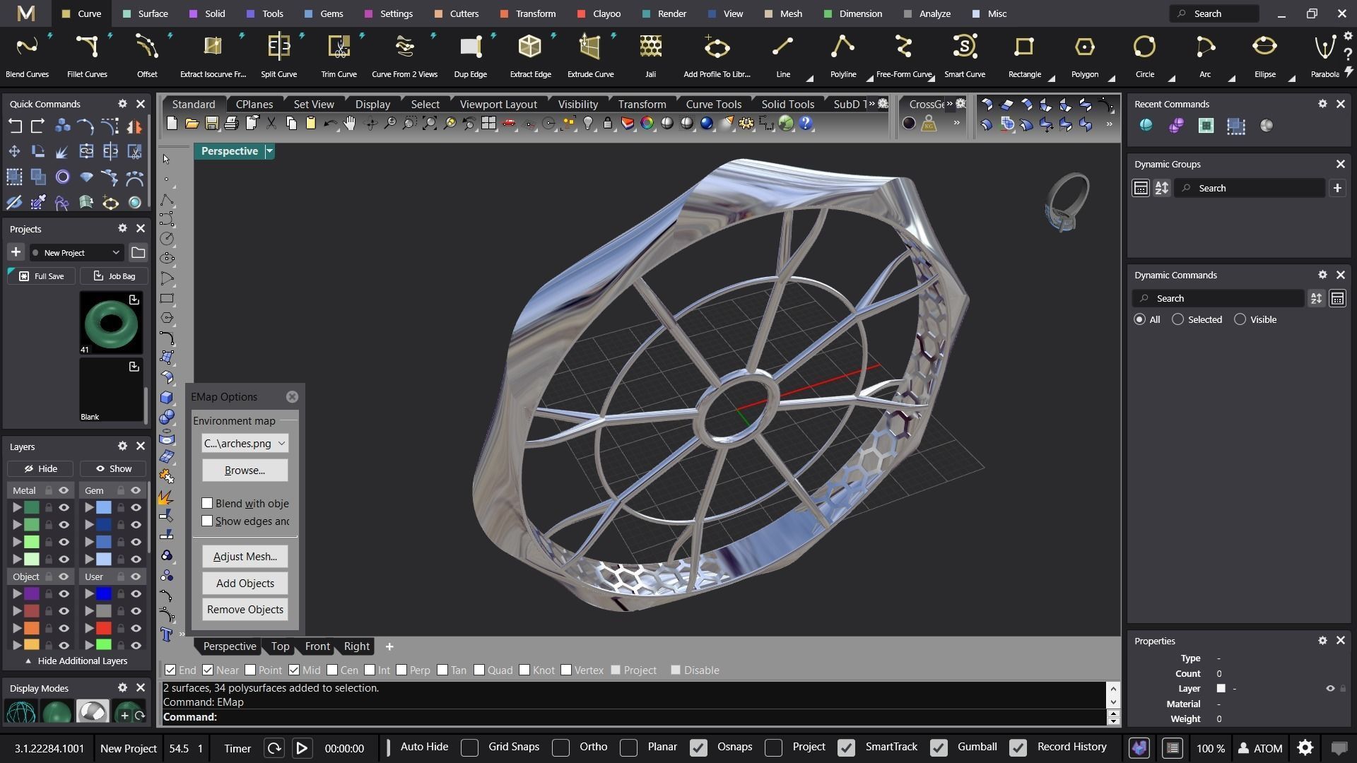 Fusion bangle code 701 in 4 sizes 3D print model_1