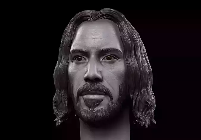 Keanu Reeves - Neo - John Wick Head 