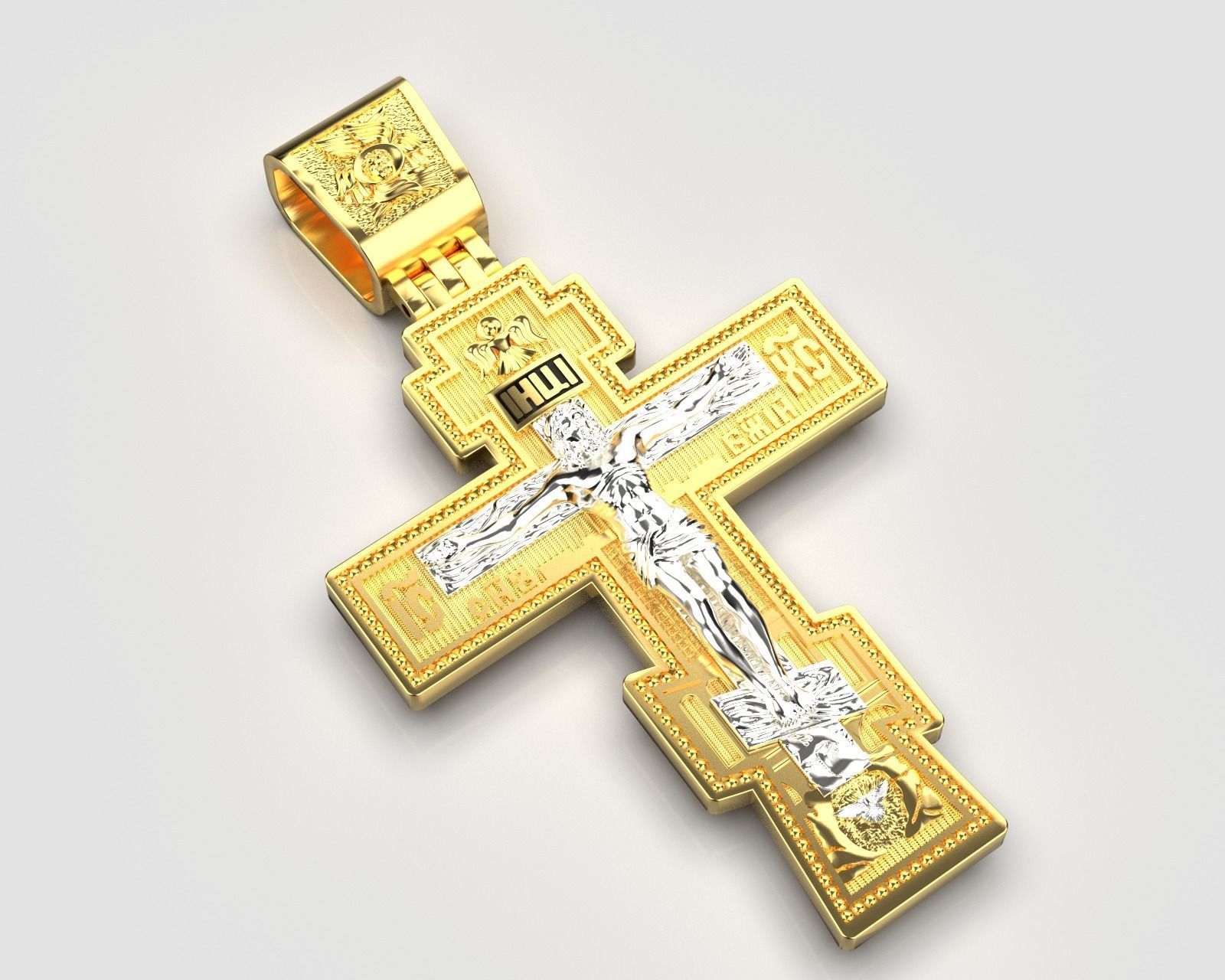Cross Orthodox  0162 3D print model_8