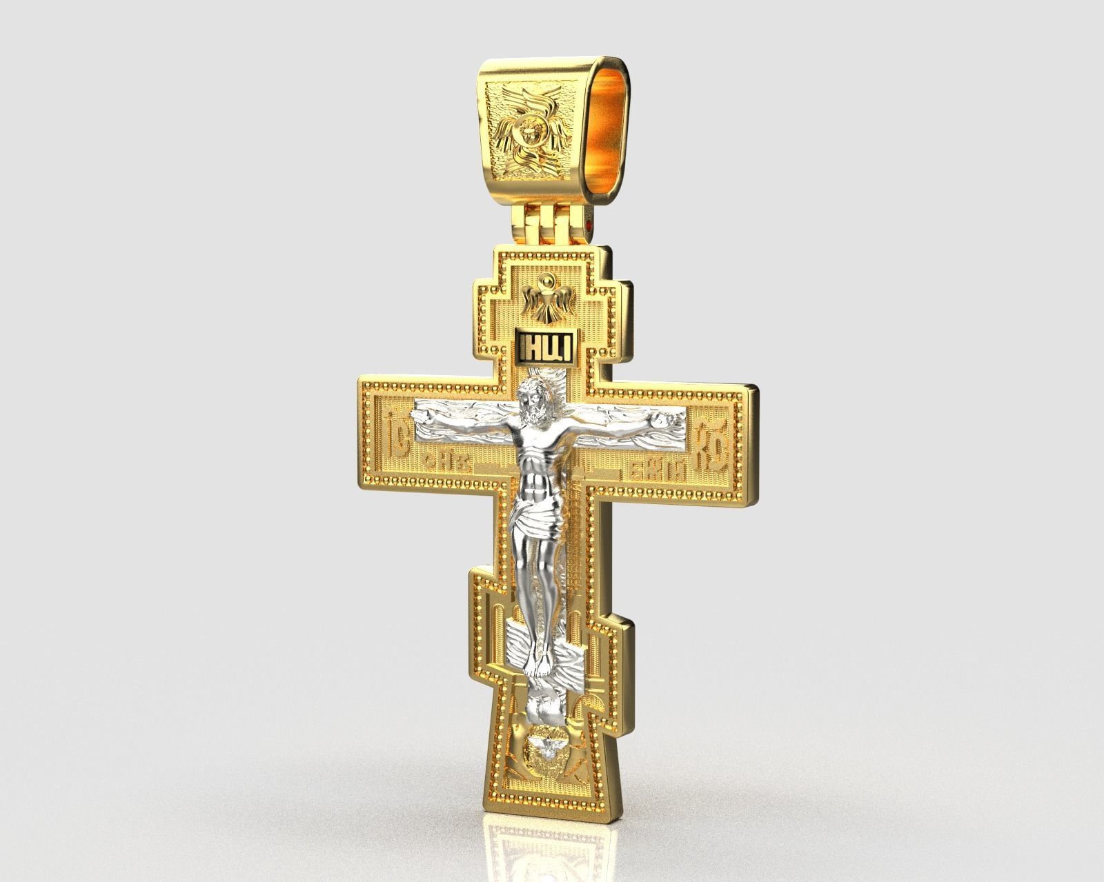 Cross Orthodox  0162 3D print model_5