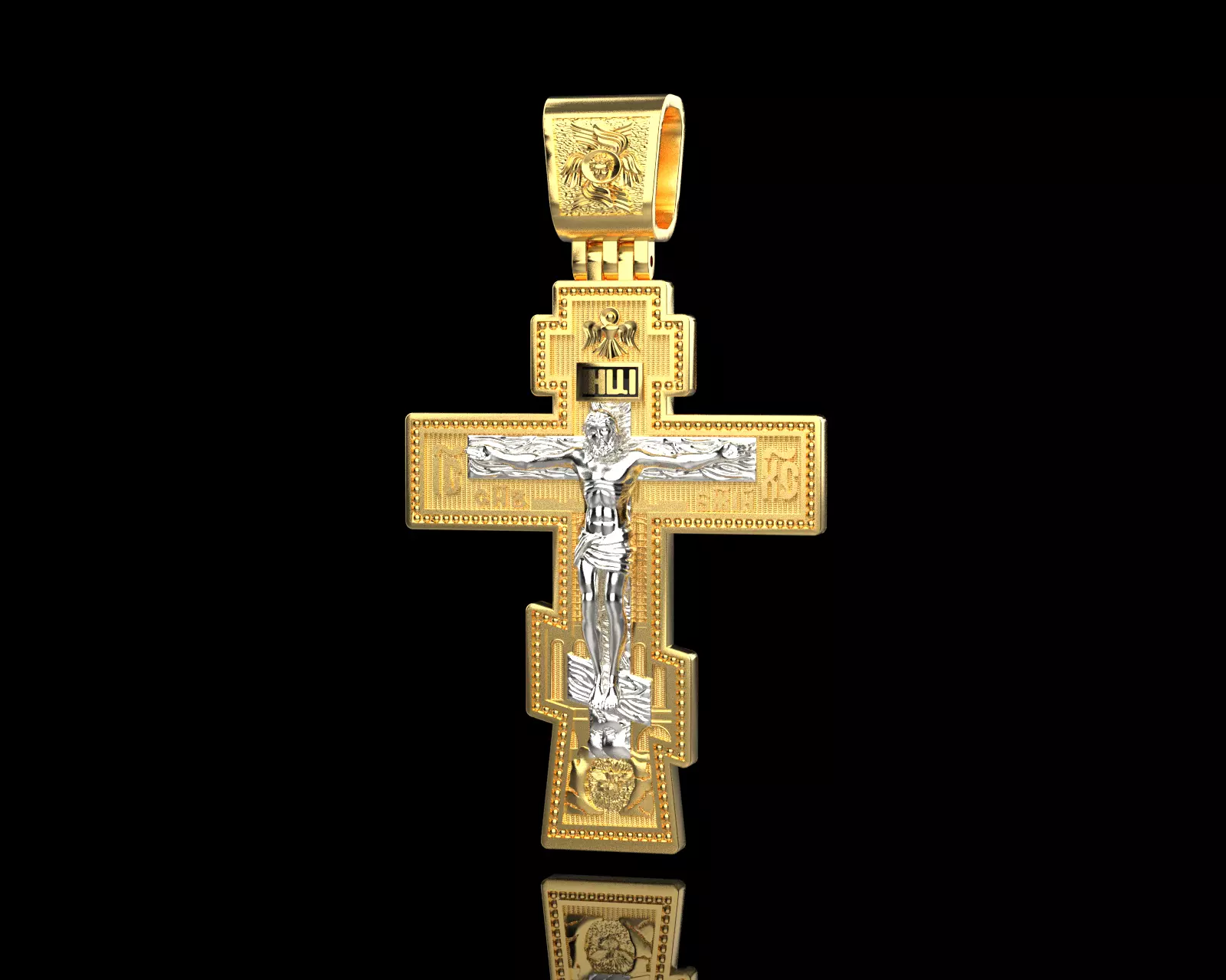 Cross Orthodox  0162 3D print model_7