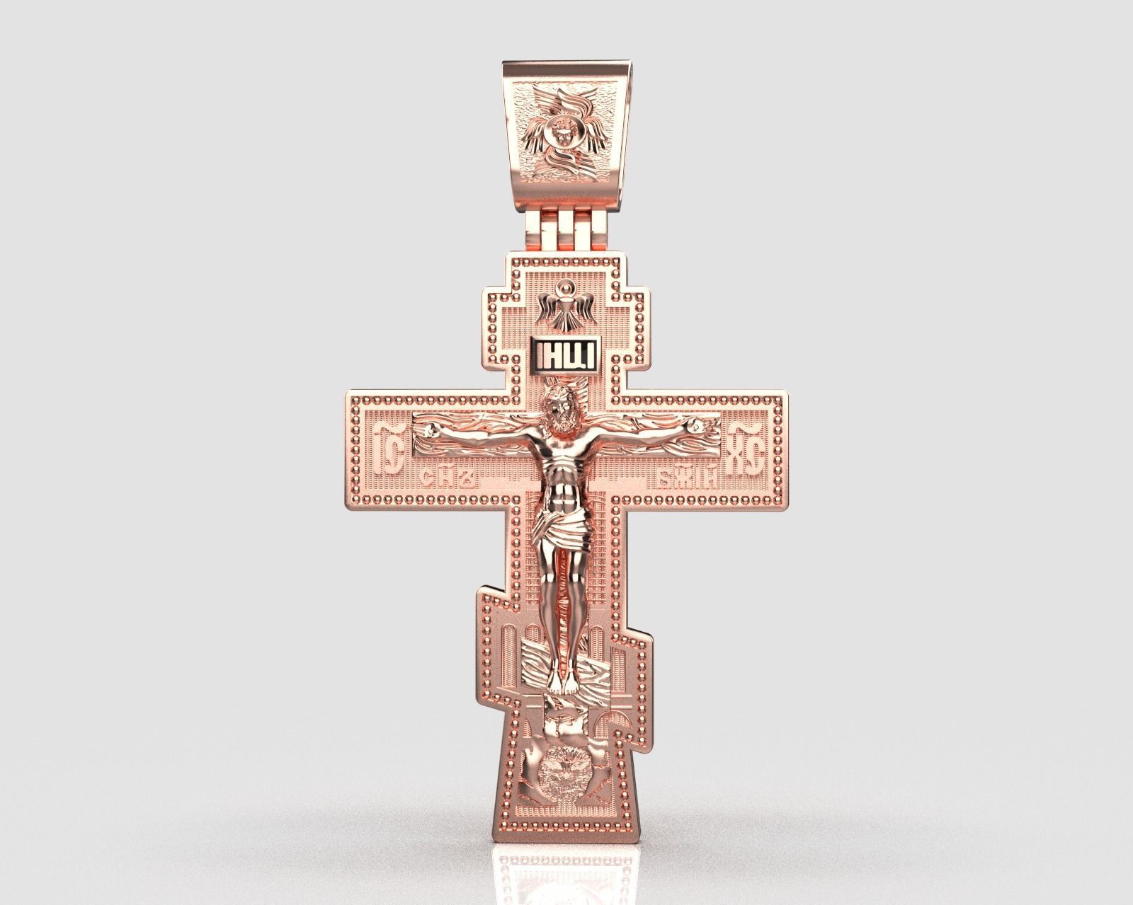 Cross Orthodox  0162 3D print model_12