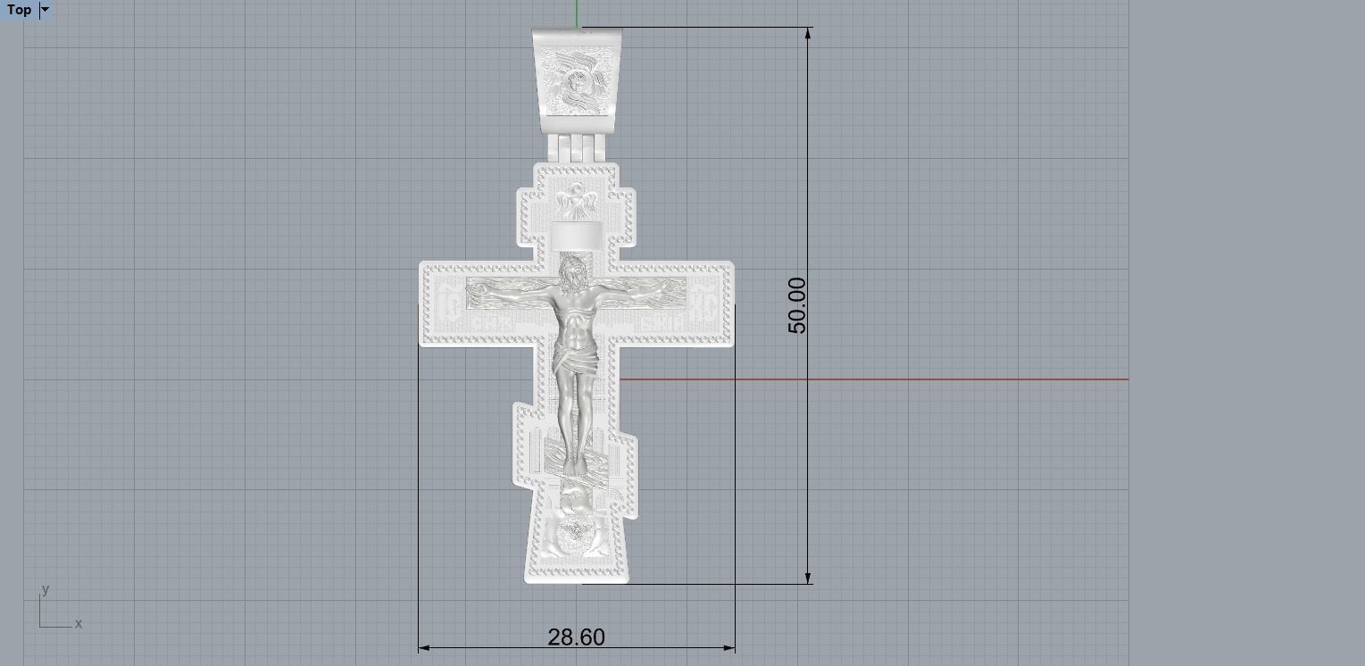 Cross Orthodox  0162 3D print model_15