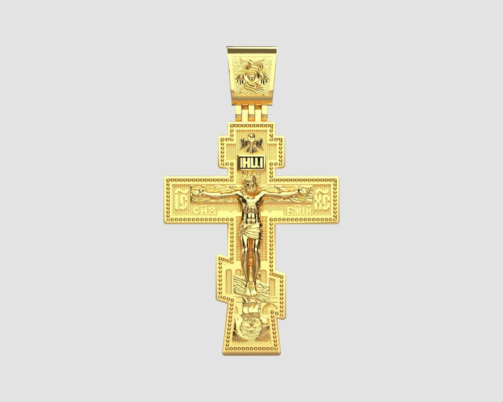 Cross Orthodox  0162 3D print model_9