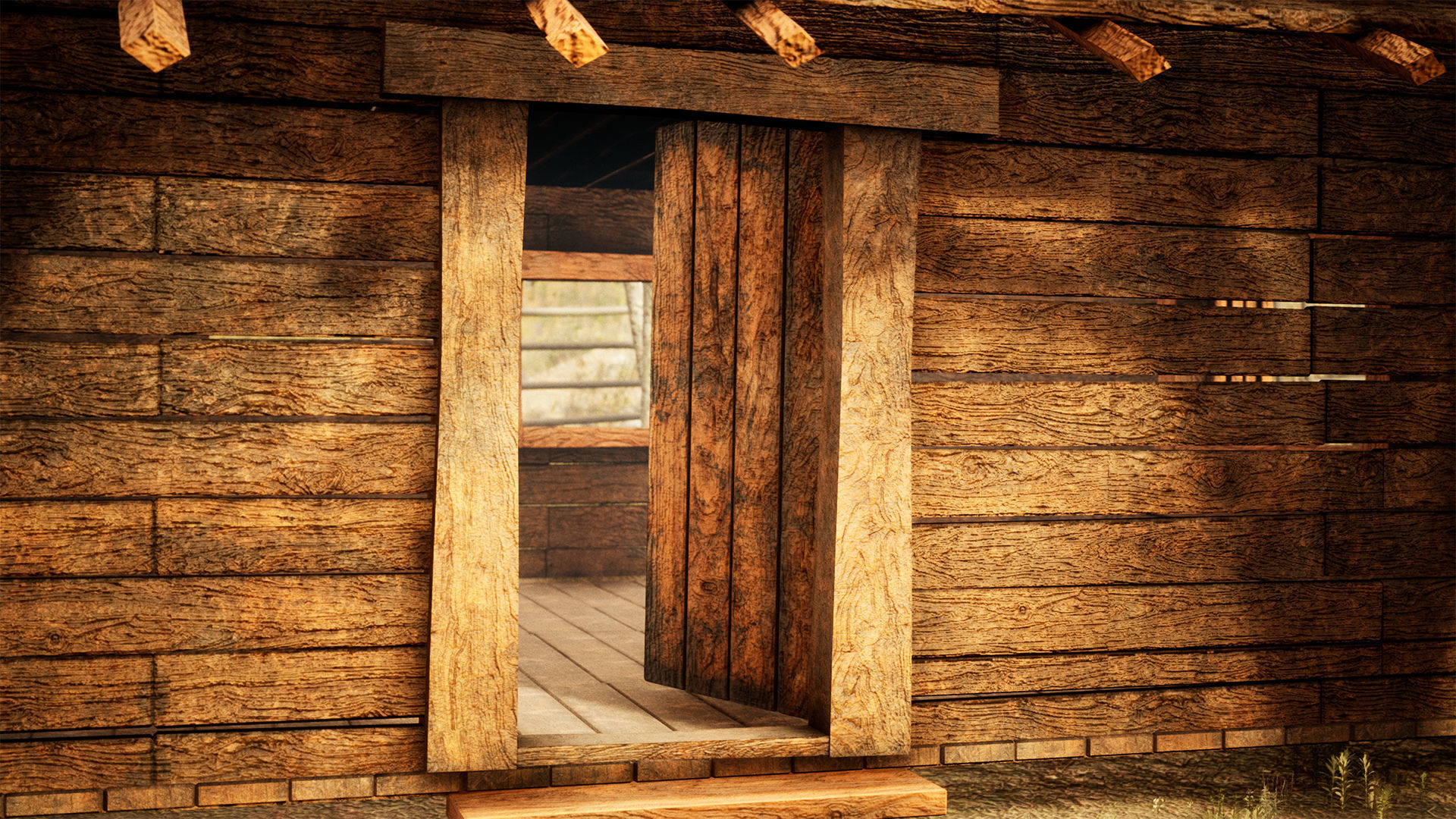 Modular Board House 80 Assets Low-poly 3D model_8