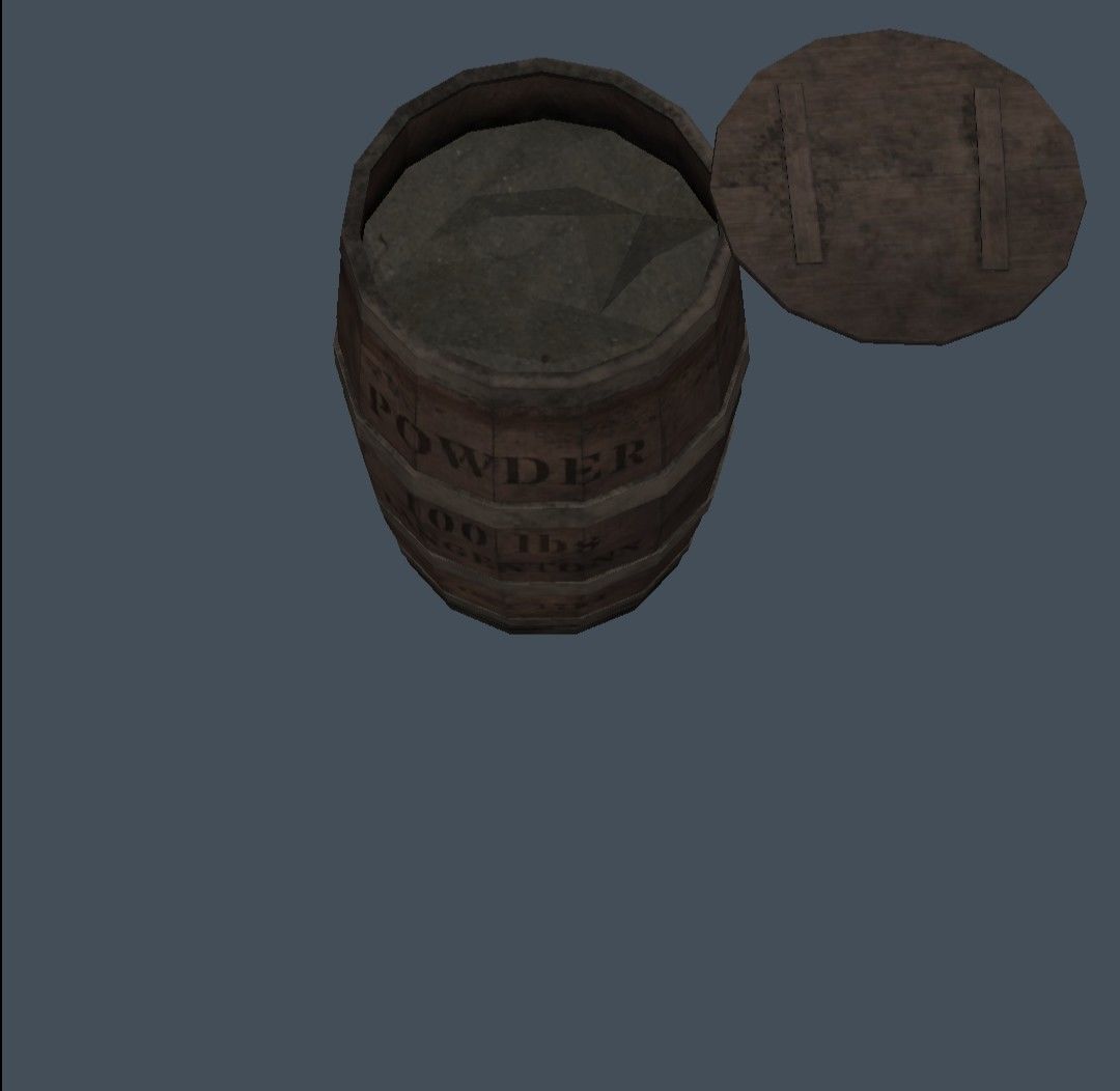 gun powder barrel Free low-poly 3D model_3