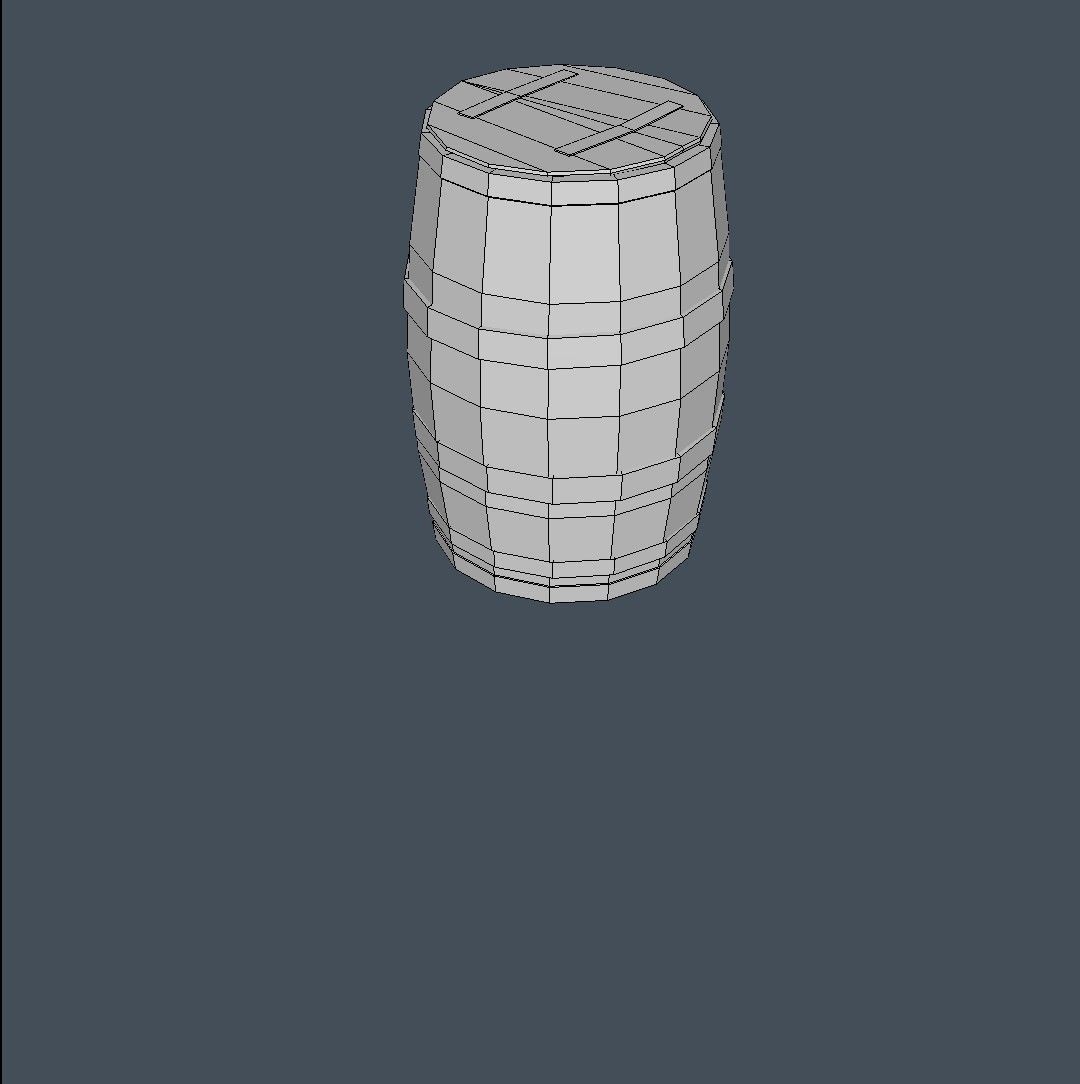 gun powder barrel Free low-poly 3D model_2