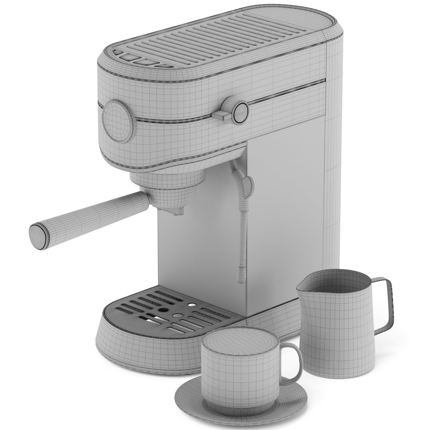 GEVI espresso coffee machine 3D model_6
